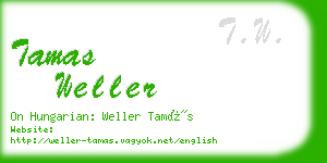 tamas weller business card